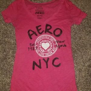 Aeropostale pink t-shirt Women's size XS AERO NYC
